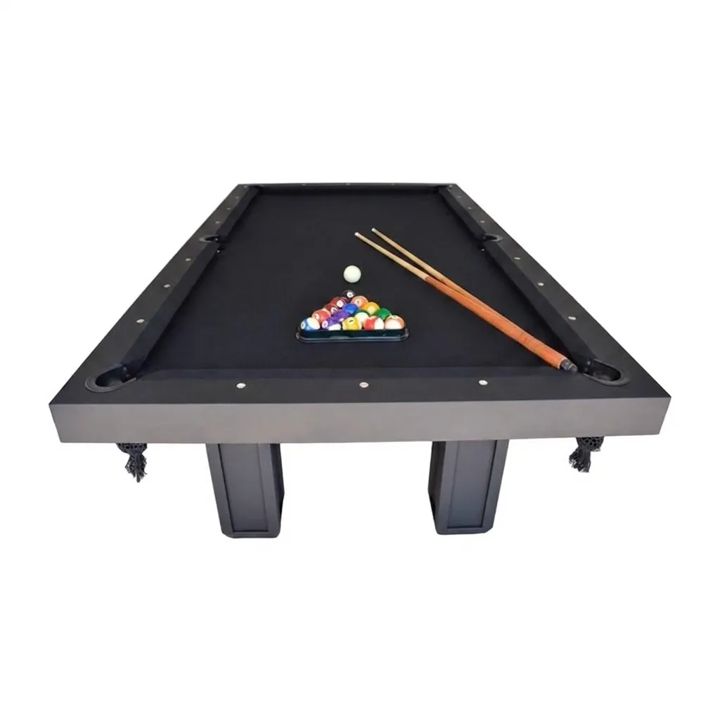 Mesa de pool BlackSteel® con paño negro