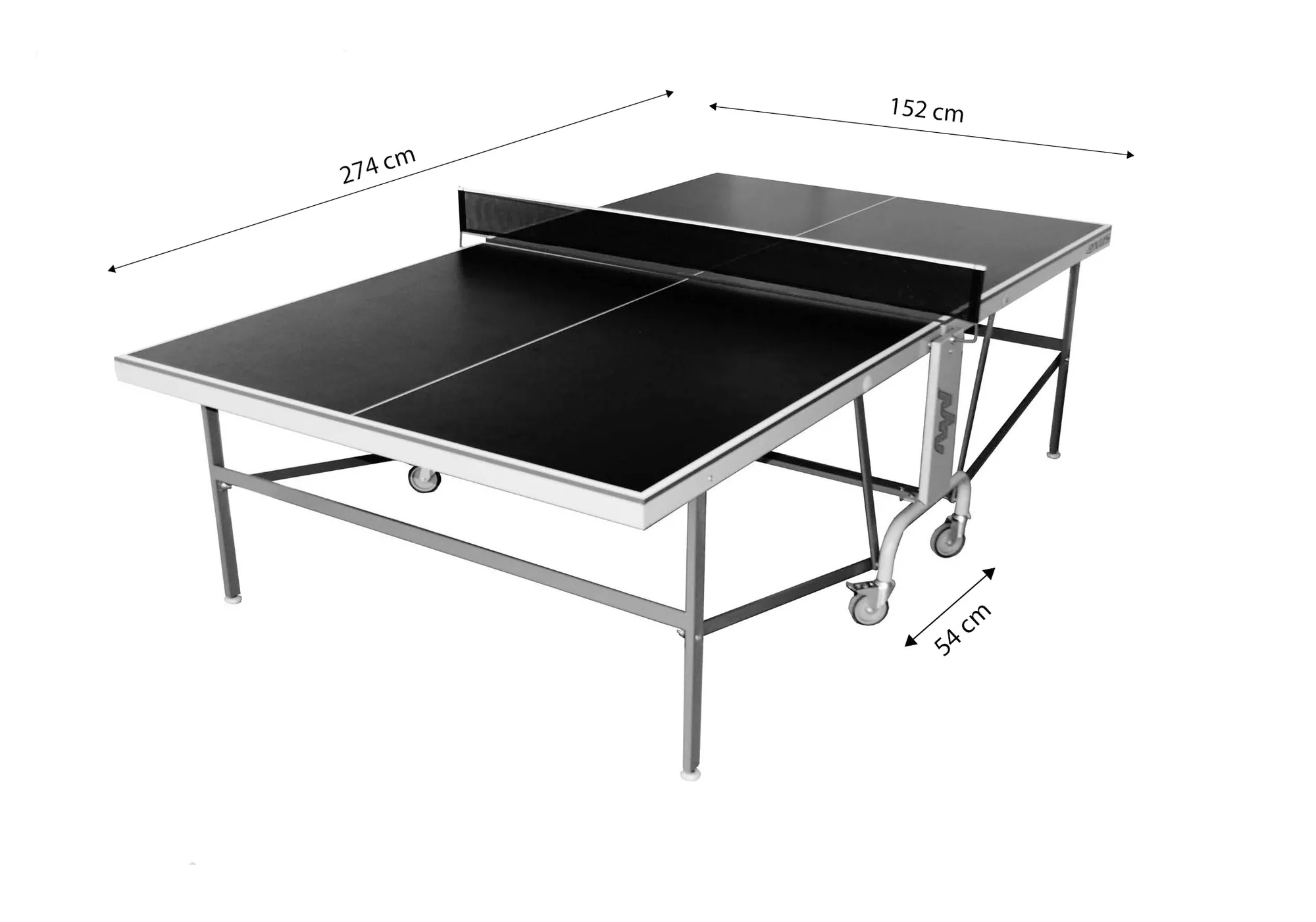 Plano de la Máxima con medidas: 274 cm de largo, 152 cm de ancho, 54 cm plegada
