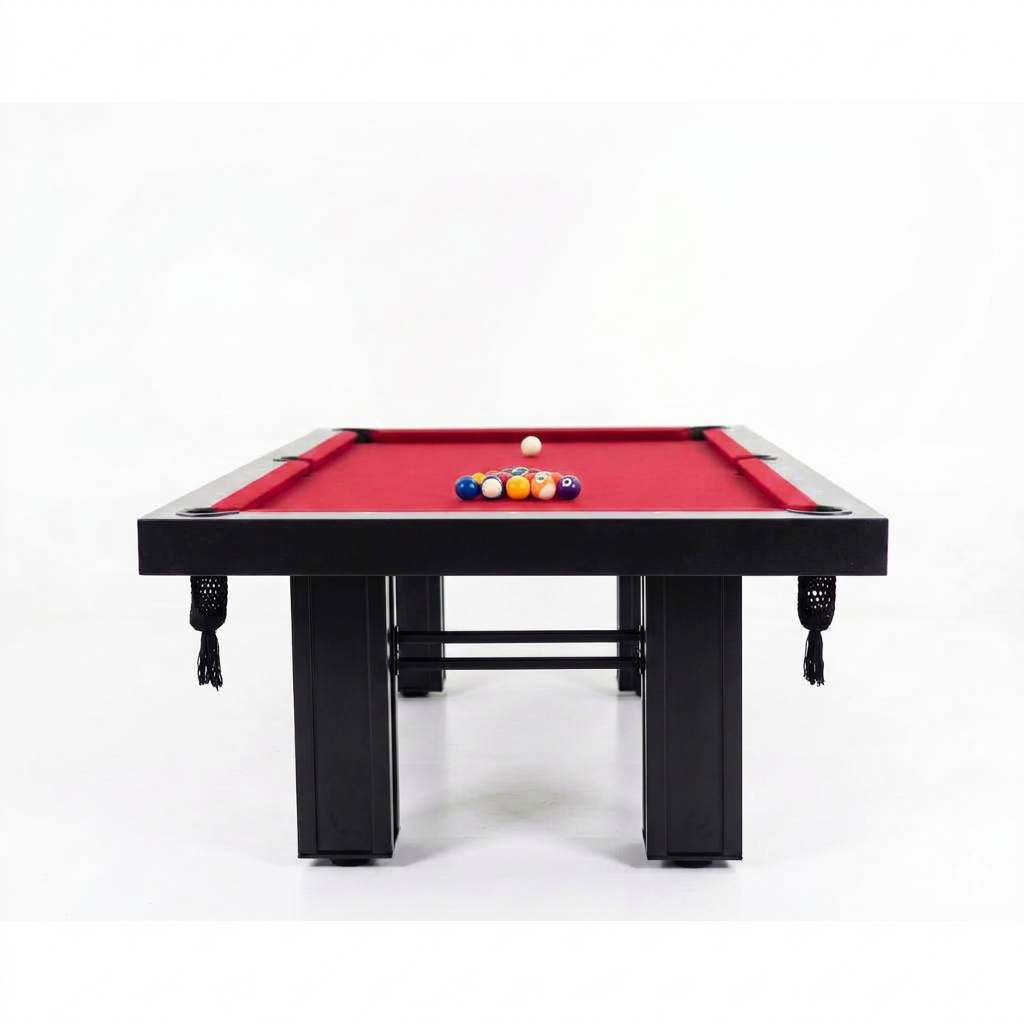 Mesa de Pool multifuncional BlackSteel®Paño Rojo - Imagen 2