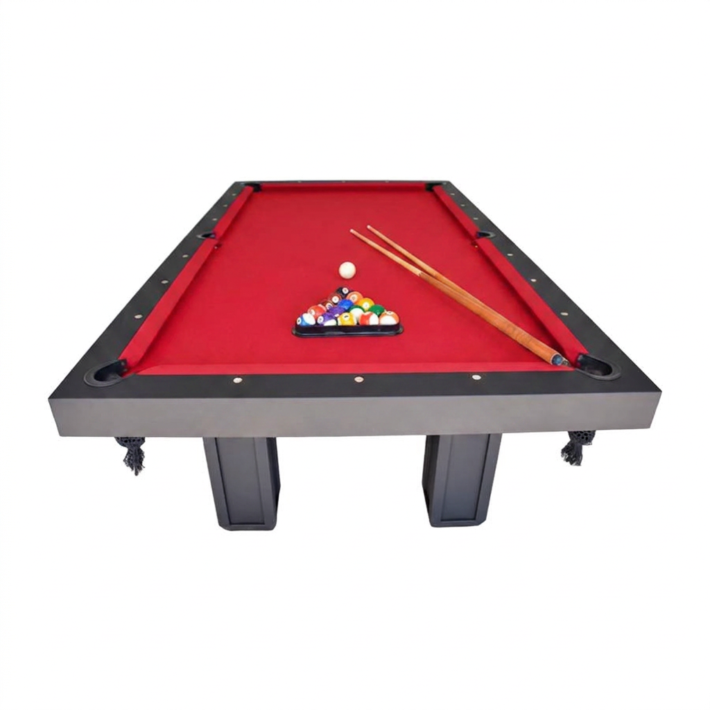 Mesa de Pool multifuncional BlackSteel®Paño Rojo - Imagen 9