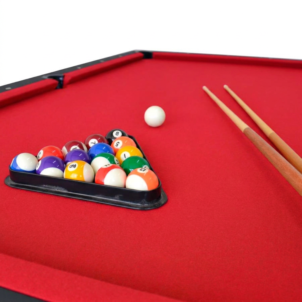 Mesa de Pool multifuncional BlackSteel®Paño Rojo - Imagen 8