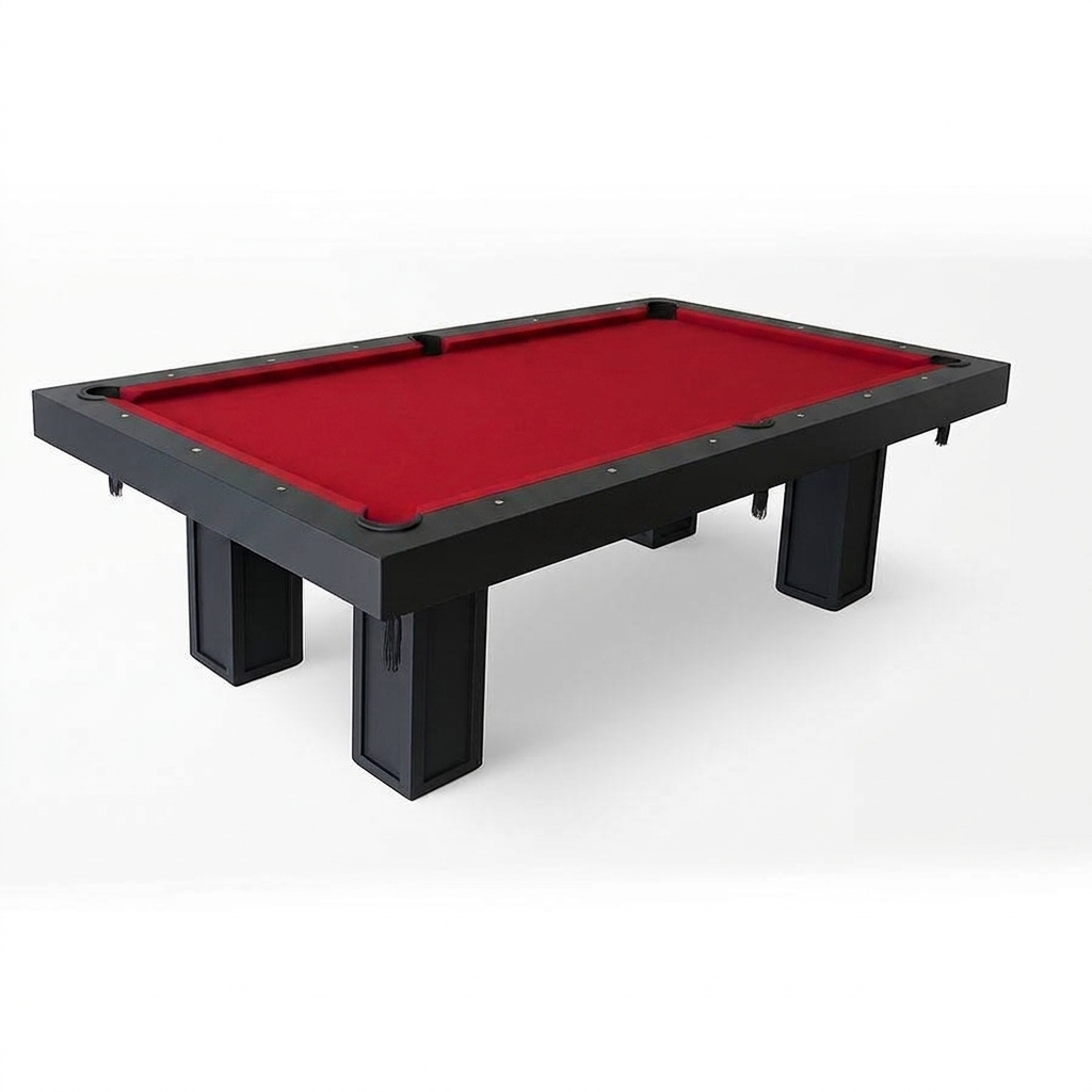 Mesa de Pool multifuncional BlackSteel®Paño Rojo